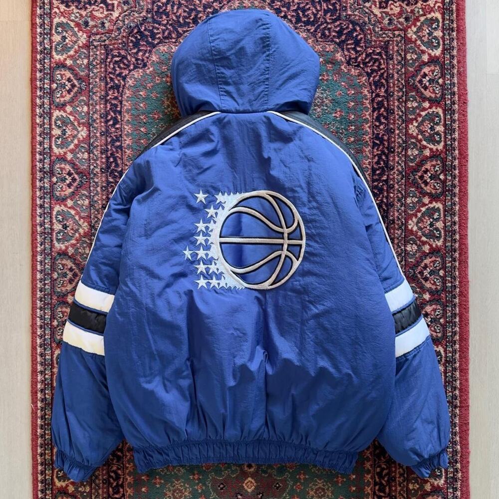 Vintage Orlando Magic NBA Starter Puffer Jacket with hood size medium 90s